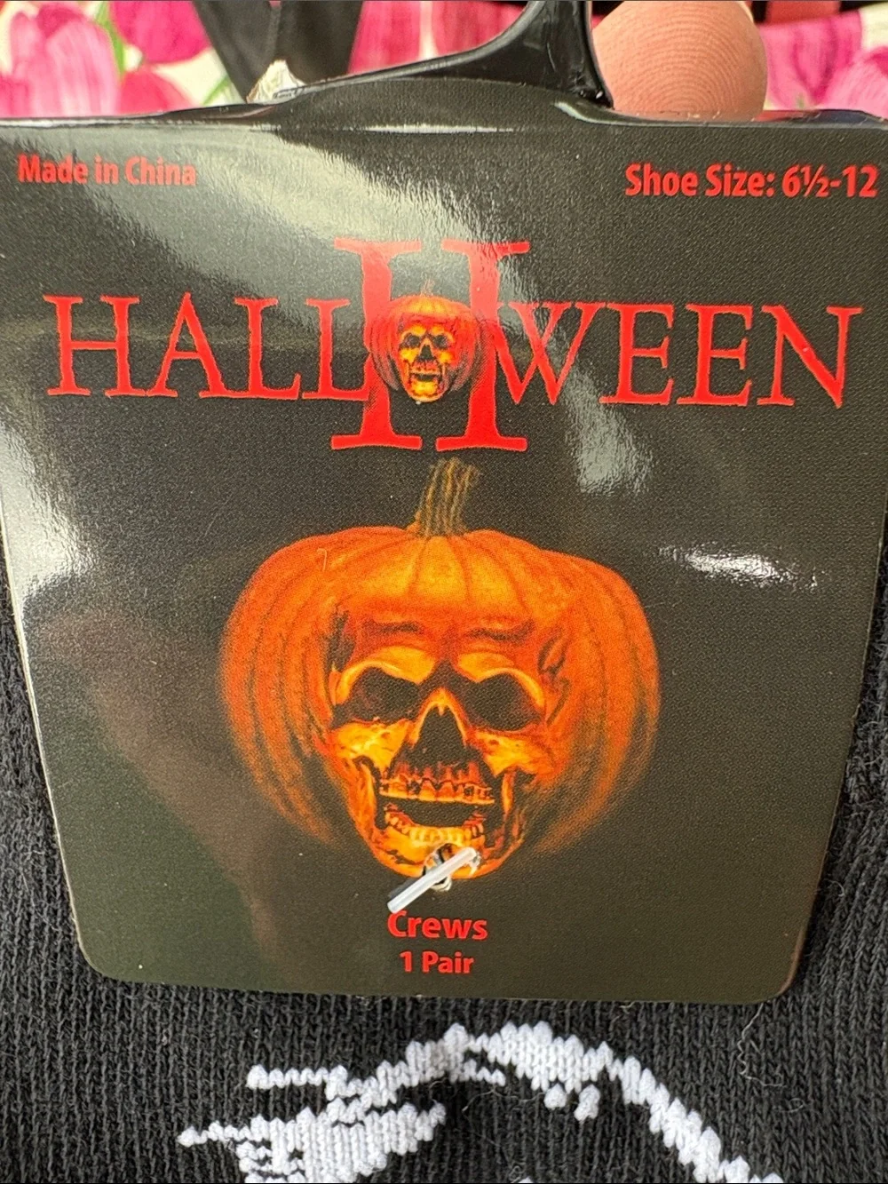 Halloween Michael Myers Crew Socks - Black